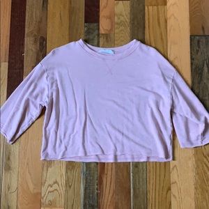 Cropped pink sweater